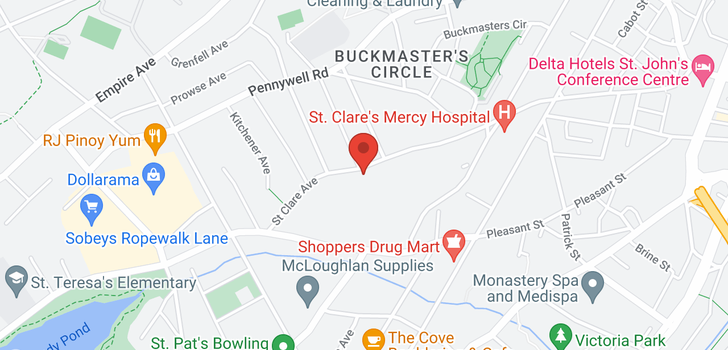 map of 97 St Clare Avenue